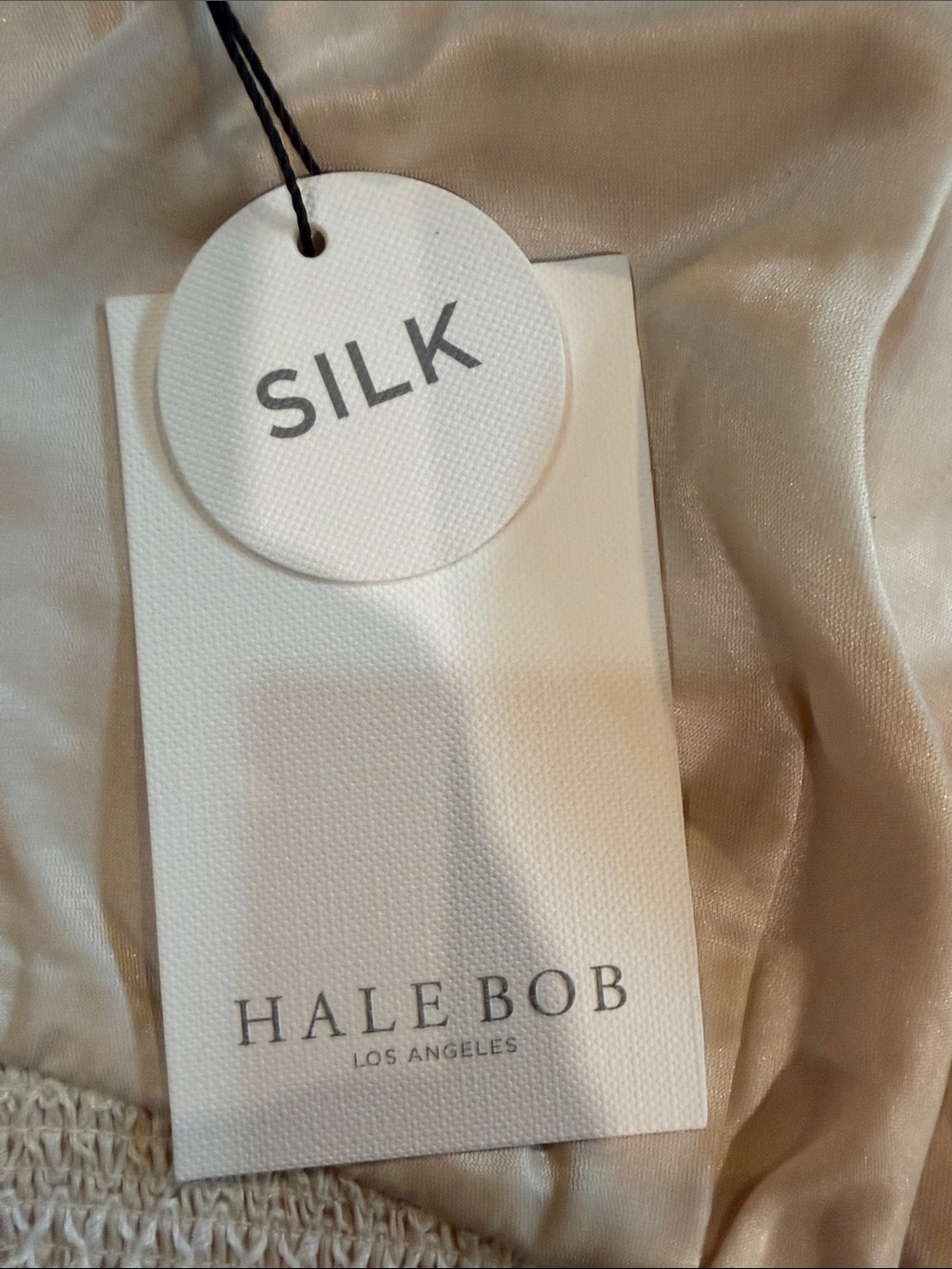 Hale Bob Champagne Satin Blouse - Picture 3 of 6